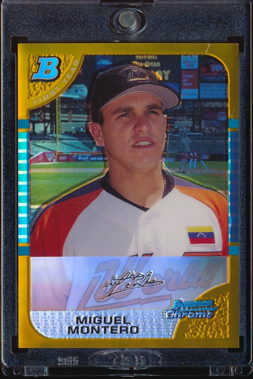 2005 Bowman Chrome Draft Miguel Montero Gold Refractor 31/50 #BDP137