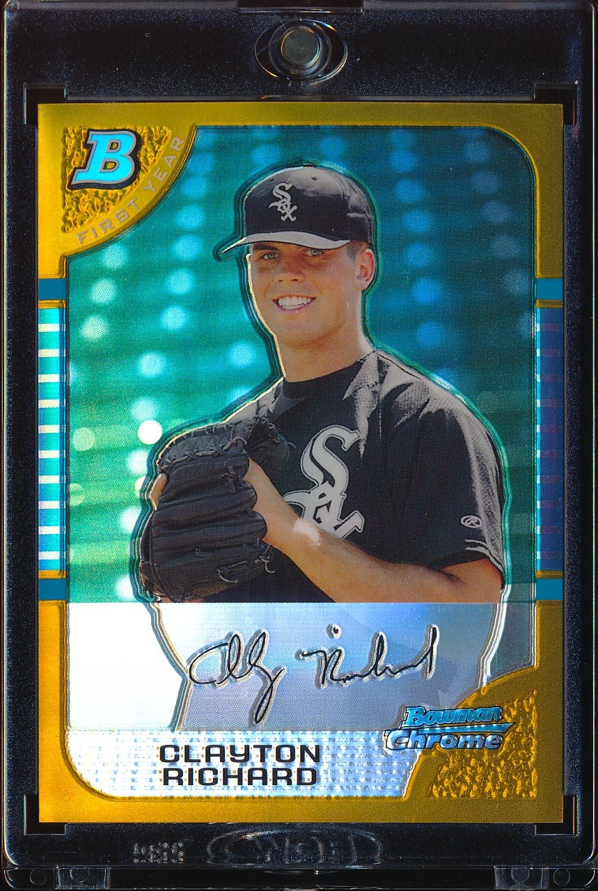 2005 Bowman Chrome Draft Clayton Richard Gold Refractor 32/50 #BDP99