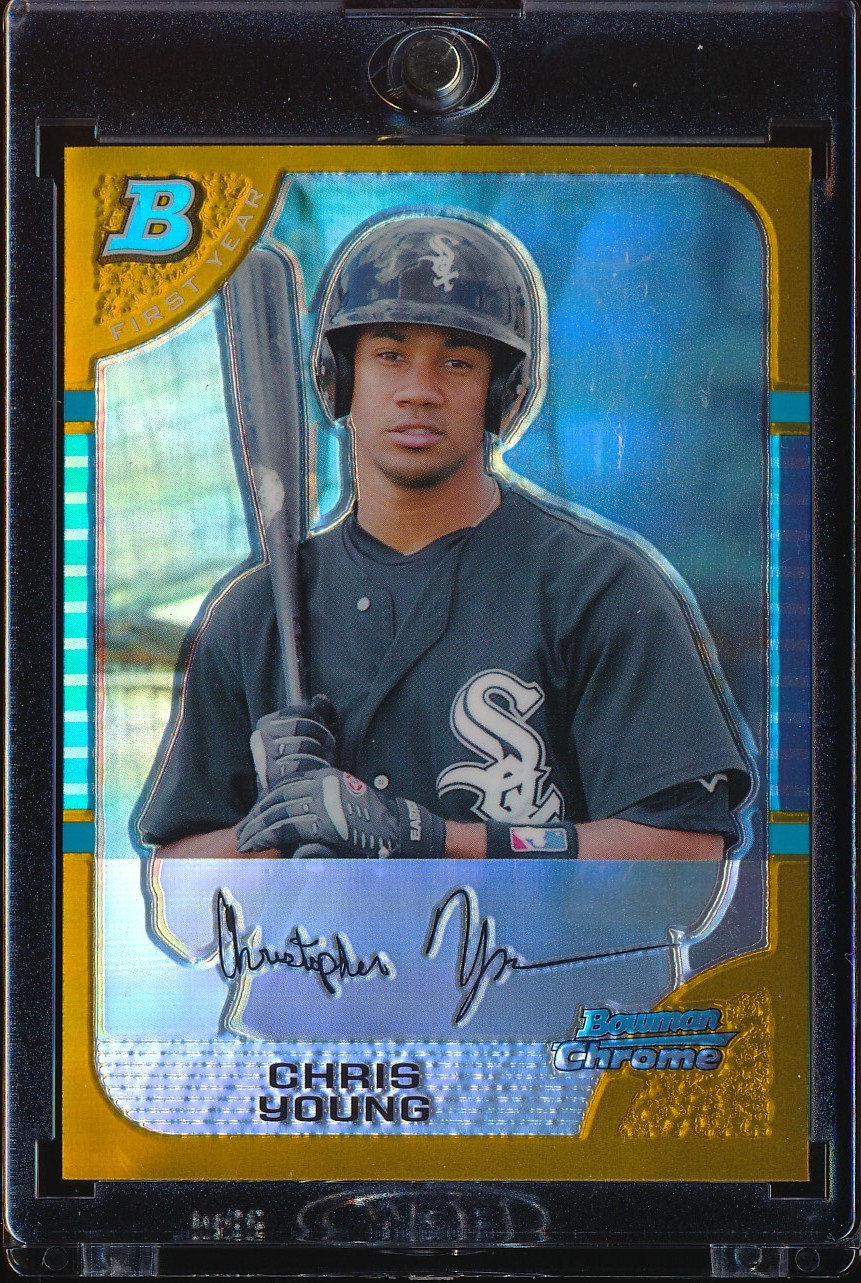 2005 Bowman Chrome Chris Young Gold Refractor 30/50 #318