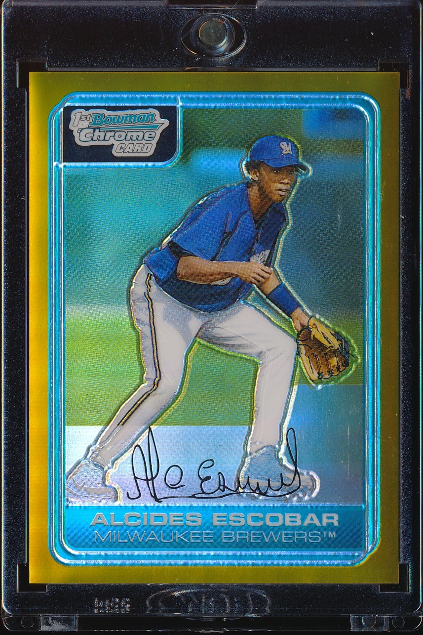 2006 Bowman Chrome Alcides Escobar Gold Refractor 14/50 #BC207