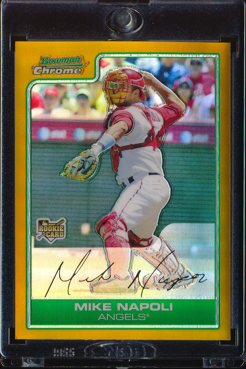 2006 Bowman Chrome Draft Mike Napoli Gold Refractor 28/50 #BDP3