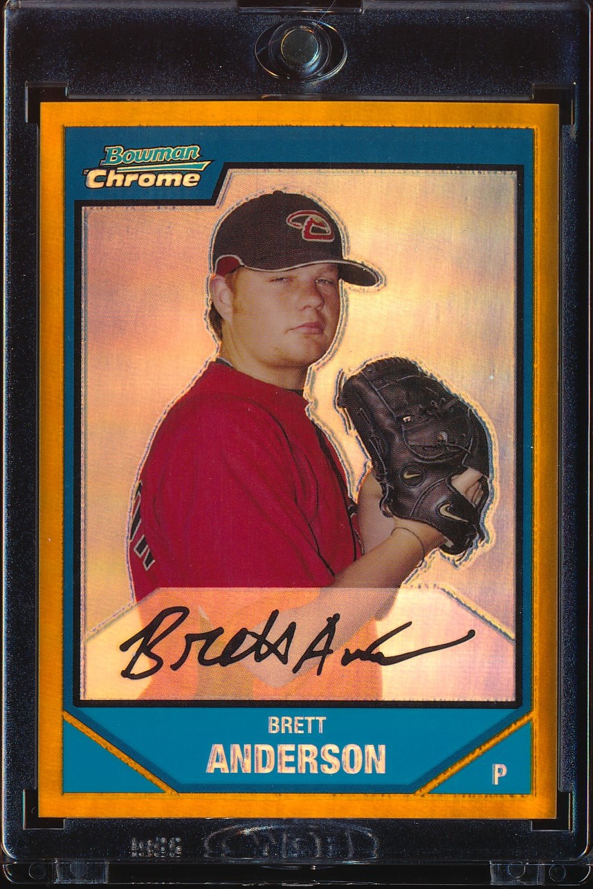 2007 Bowman Chrome Brett Anderson Gold Refractor 46/50 #BC195