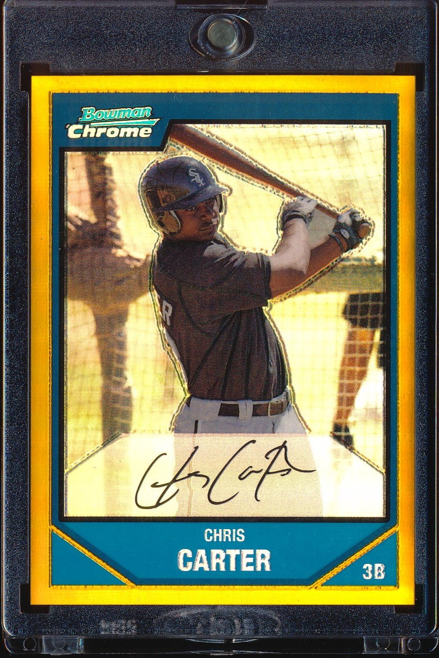2007 Bowman Chrome Chris Carter Gold Refractor 7/50 #BC210