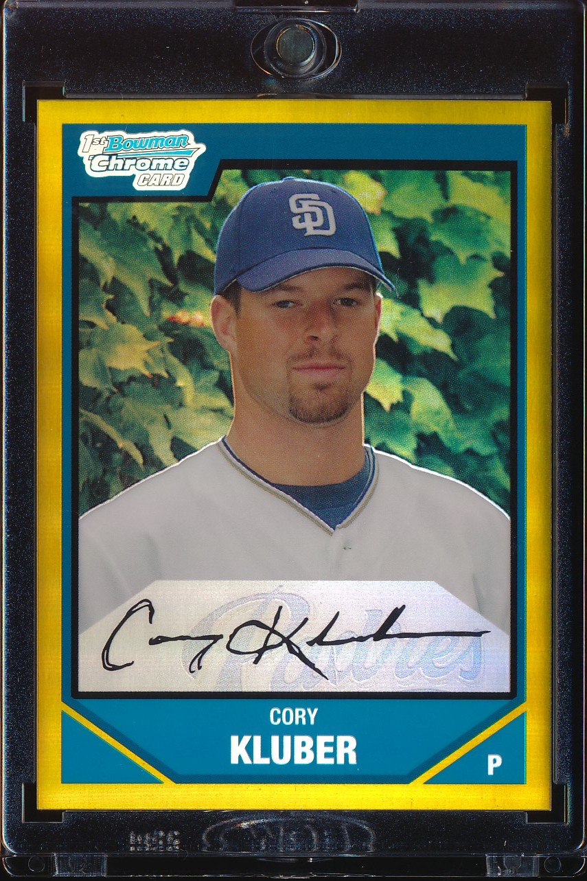 2007 Bowman Chrome Draft Corey Kluber Gold Refractor 35/50 #BDPP29