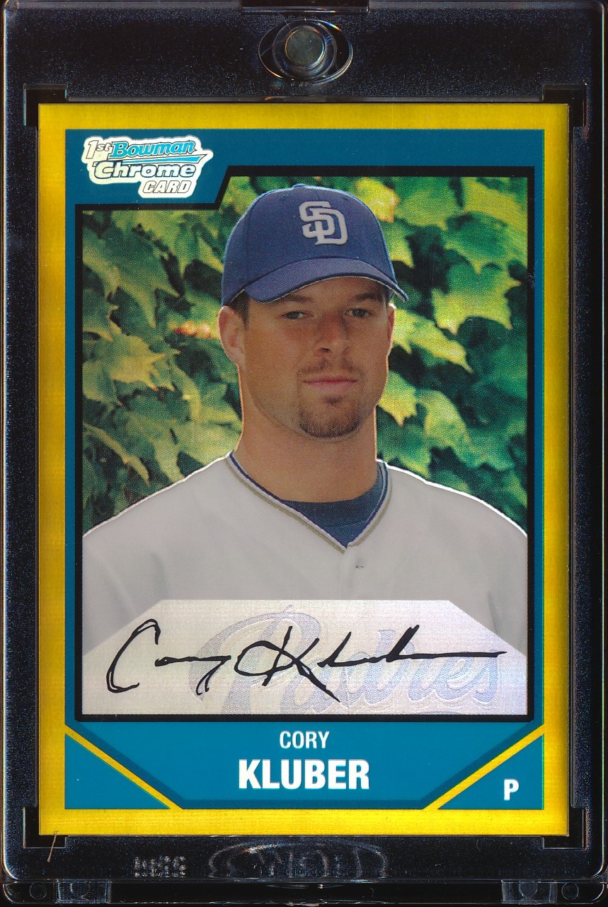 2007 Bowman Chrome Draft Corey Kluber Gold Refractor 31/50 #BDPP29