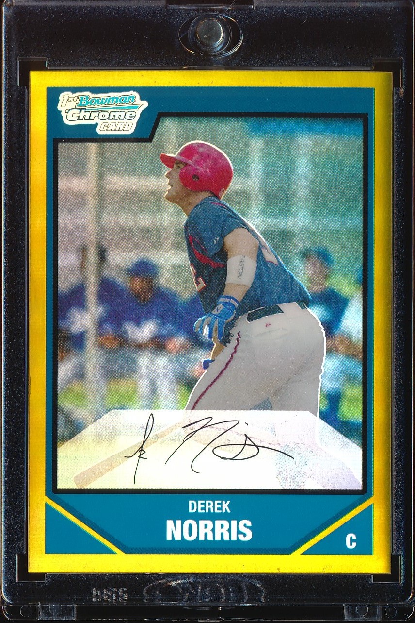 2007 Bowman Chrome Draft Derek Norris Gold Refractor 31/50 #BDPP23