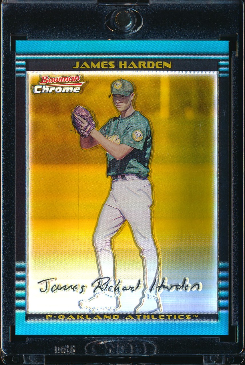 2002 Bowman Chrome James Harden Gold Refractor 18/50 #165