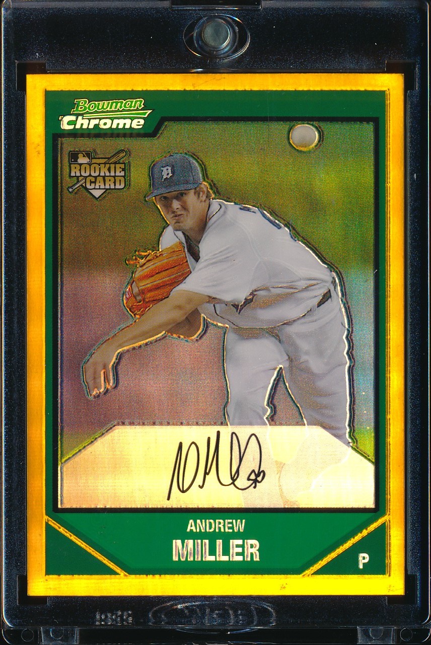 2007 Bowman Chrome Andrew Miller Gold Refractor 42/50 #191
