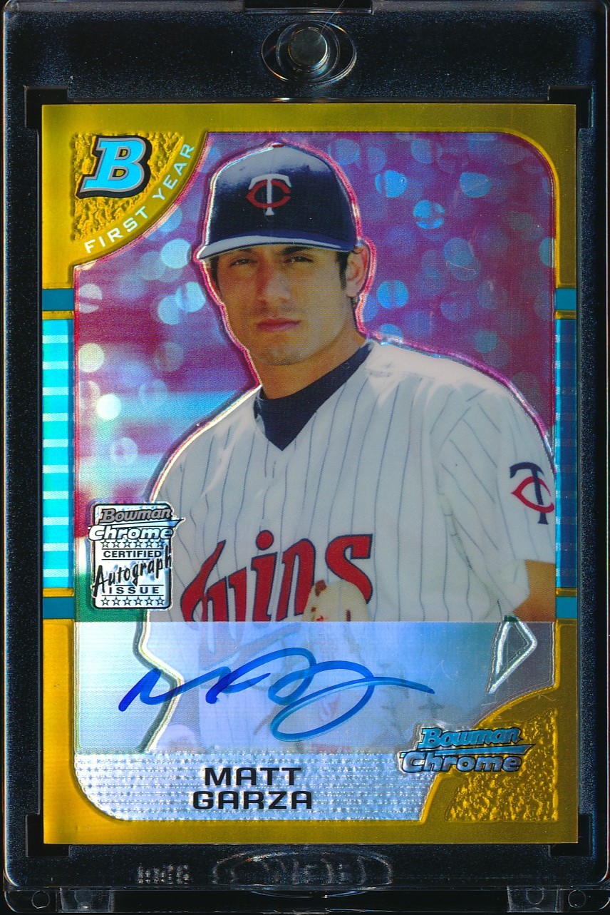 2005 Bowman Chrome Draft Matt Garza Gold Refractor Auto 7/50 #BDP173