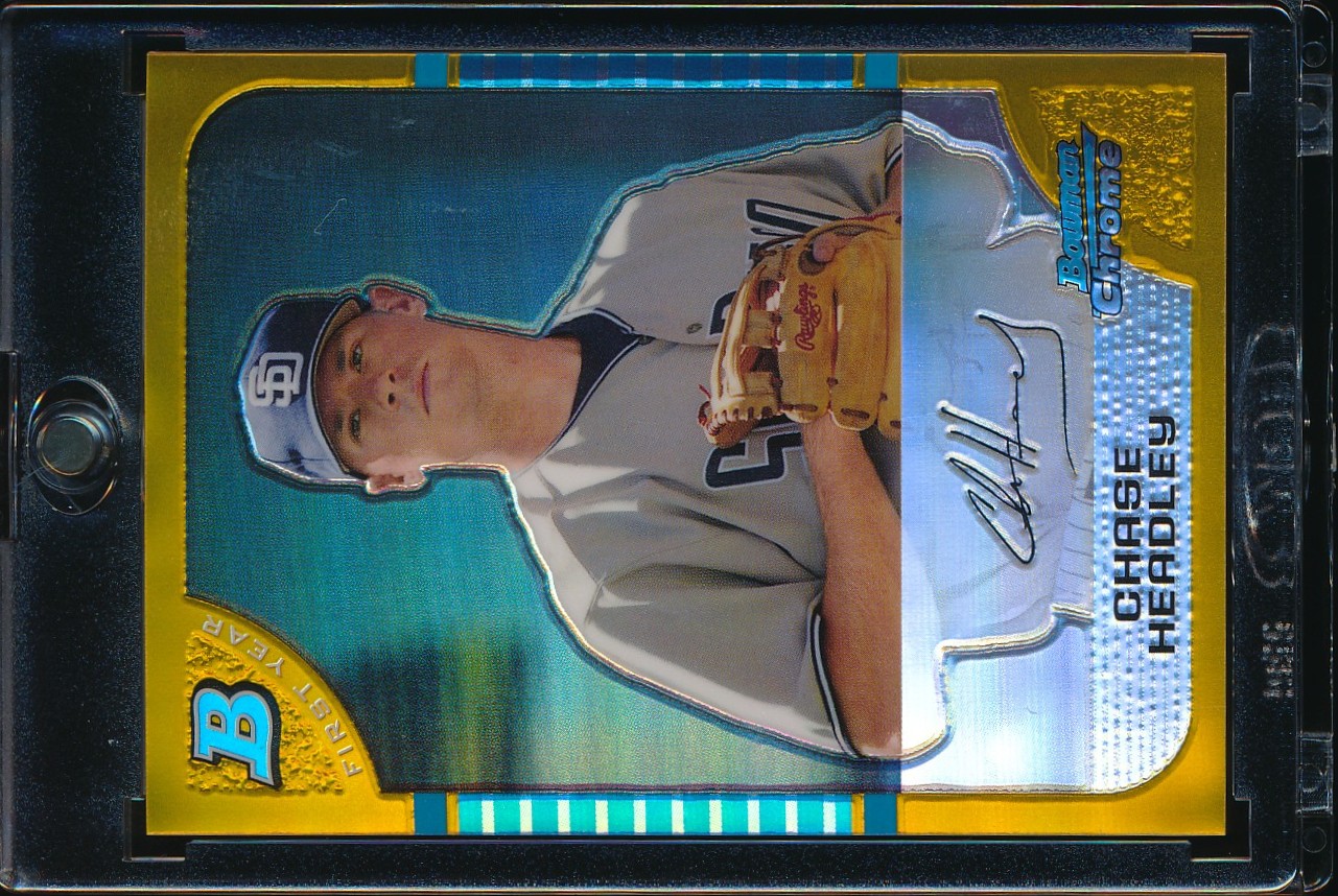 2005 Bowman Chrome Draft Chase Headley Gold Refractor 21/50 #BDP119