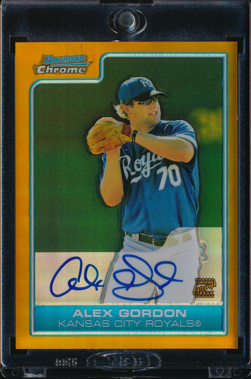 2006 Bowman Chrome Alex Gordon Gold Refractor Auto 34/50 #BC221