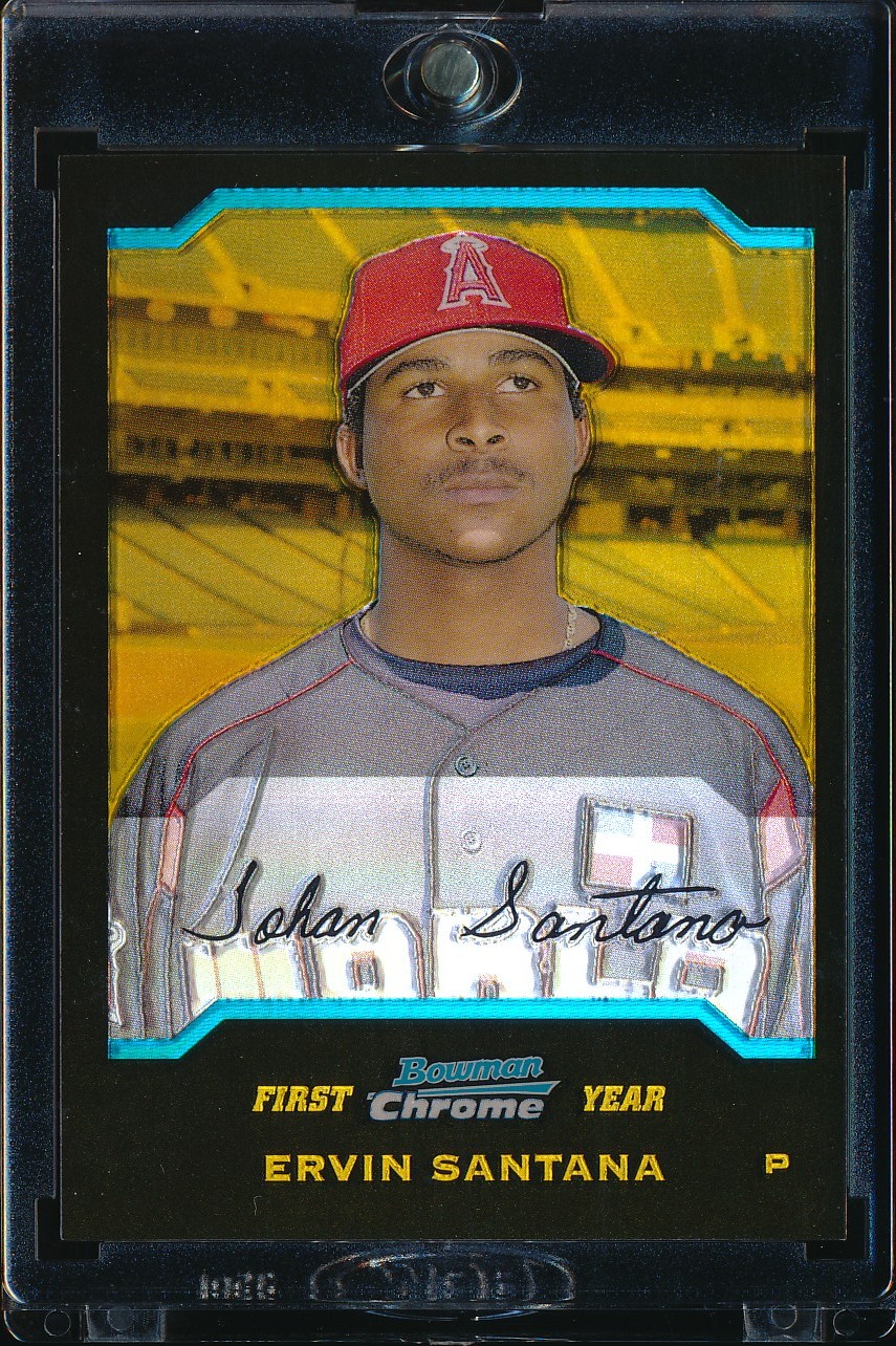 2004 Bowman Chrome Ervin Santana Gold Refractor 14/50 #170