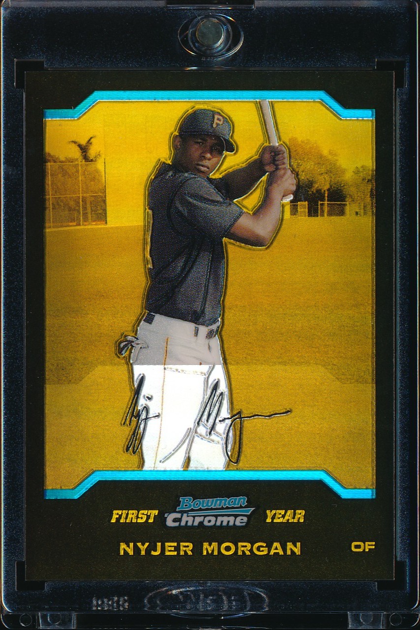 2004 Bowman Chrome Nyjer Morgan Gold Refractor 17/50 #303