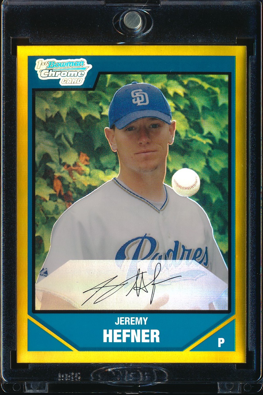 2007 Bowman Chrome Draft Jeremy Hefner Gold Refractor 32/50 #BDPP40