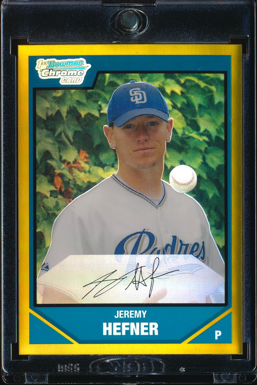 2007 Bowman Chrome Draft Jeremy Hefner Gold Refractor 8/50 #BDPP40