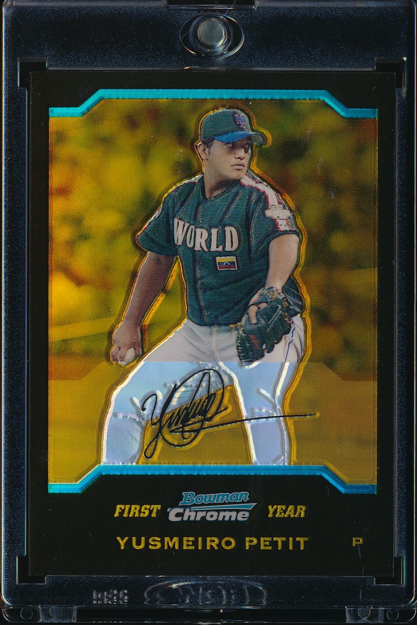 2004 Bowman Chrome Draft Yusmeiro Petit Gold Refractor 5/50 #BDP141