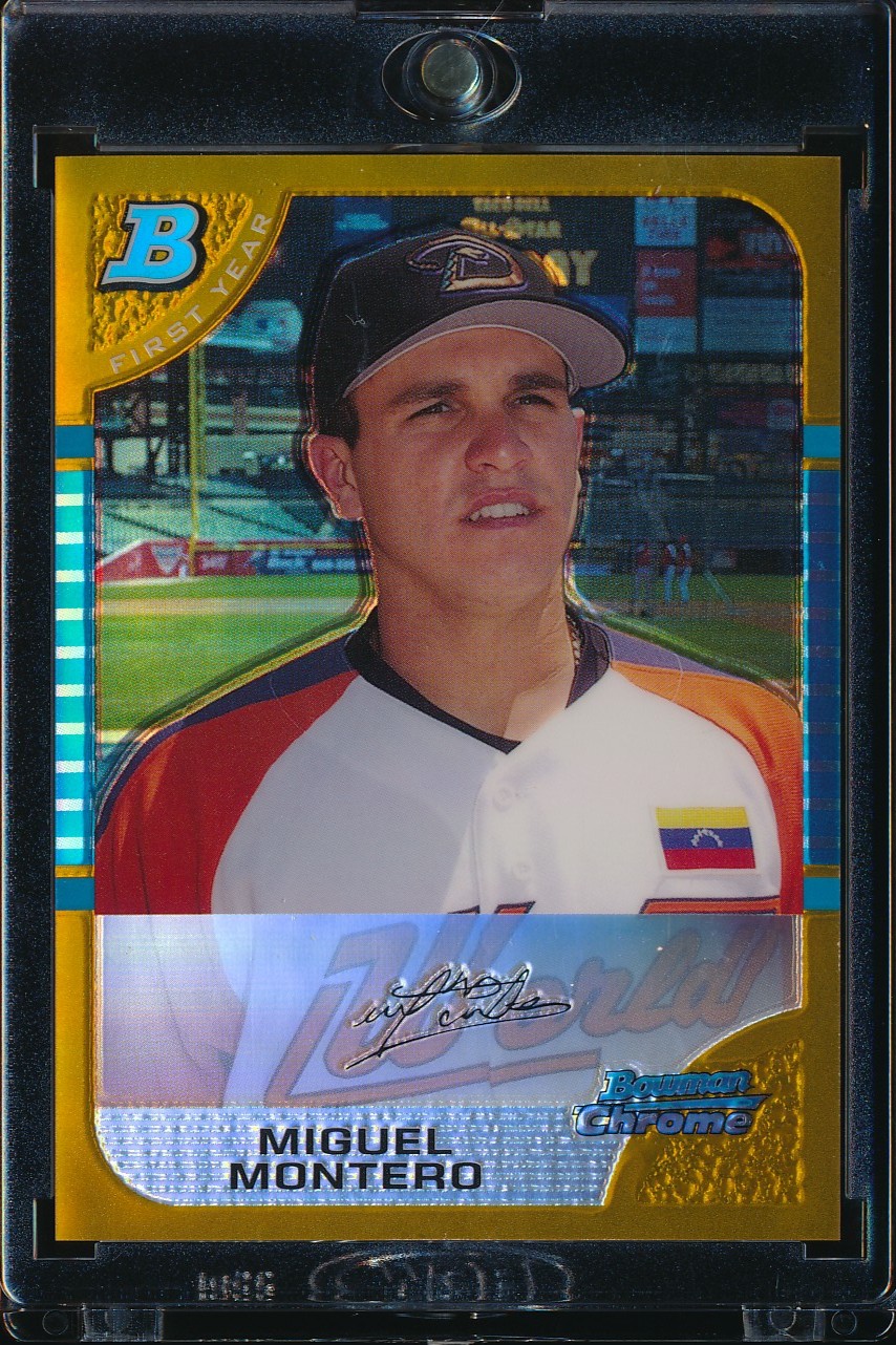 2005 Bowman Chrome Draft Miguel Montero Gold Refractor 13/50 #BDP137