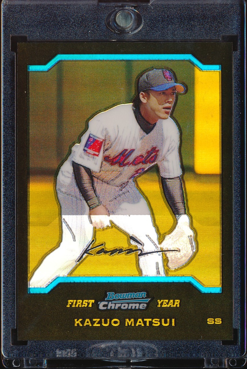 2004 Bowman Chrome Kazuo Matsui Gold Refractor 34/50 #286