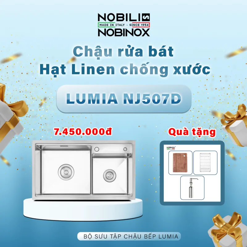 Chậu Rửa Bát Nobinox - Công Nghệ Bề Mặt Linen Chốn... - image 8