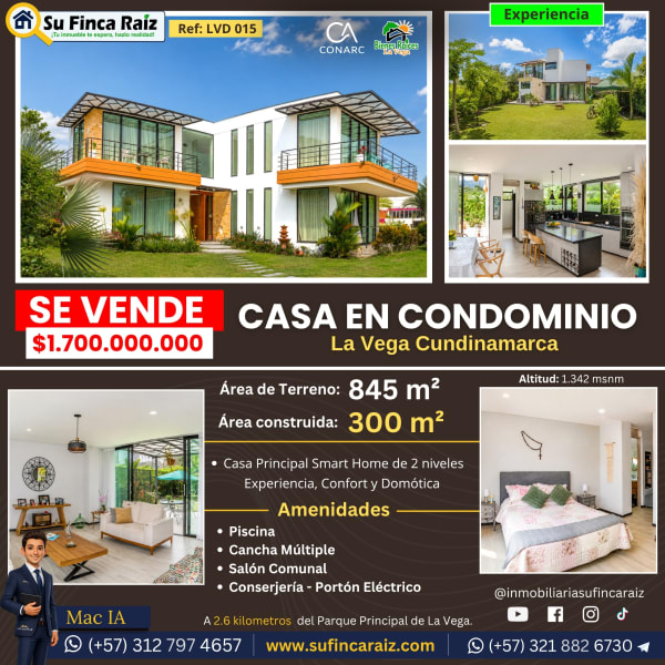 Casa Campestre en condominio