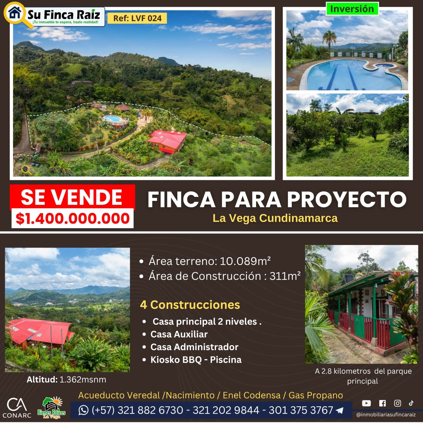 Finca El Cural Andres en venta La Vega, Cundinamarca