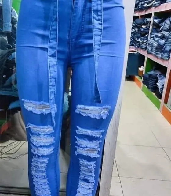 Women Jeans of different styles and colors