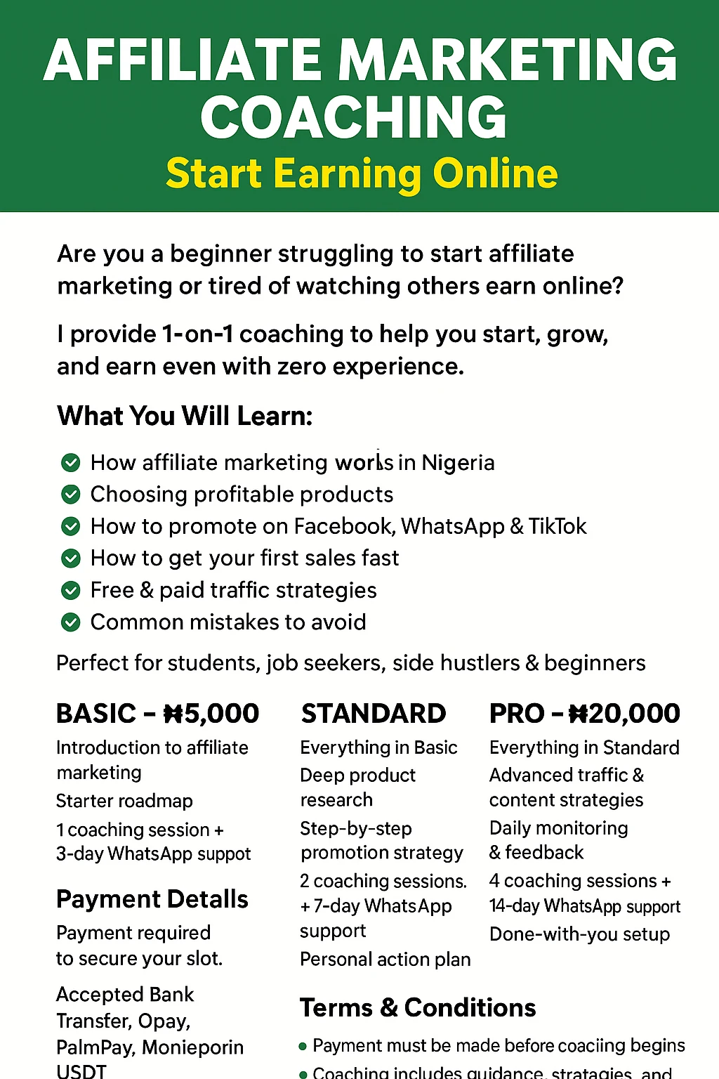 Earn Online income fast(Coaching for beginner  – Advertising and Printing