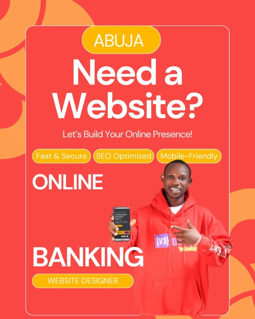 Online Banking Website Designer in Abuja – Computer and Internet Services
