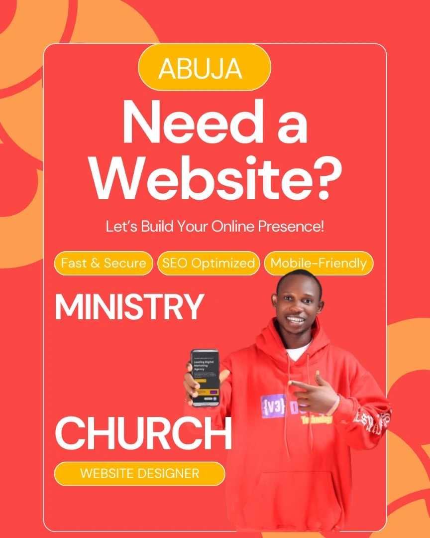 Church / Ministry Website Designer in Abuja – Computer and Internet Services
