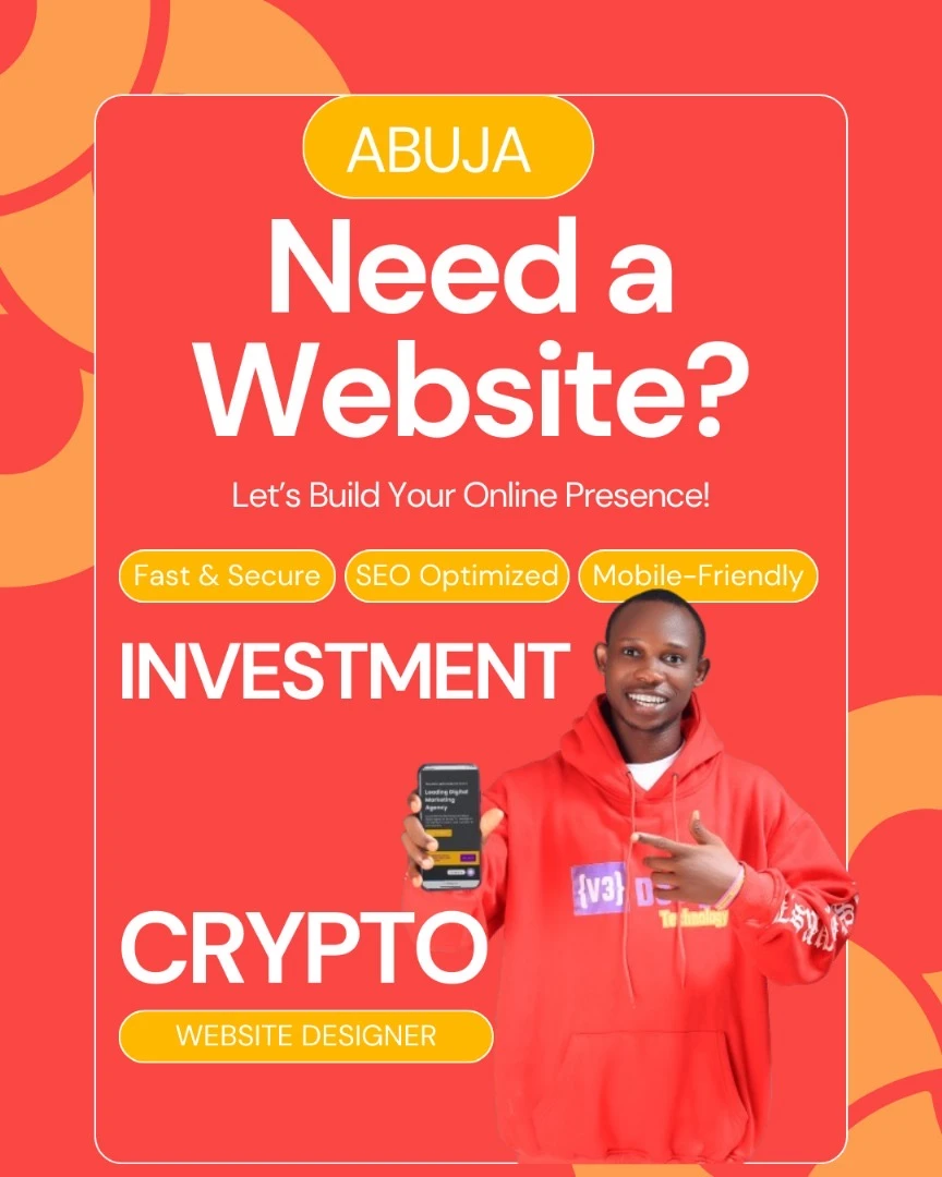 Crypto / Investment Website Designer in Abuja – Computer and Internet Services