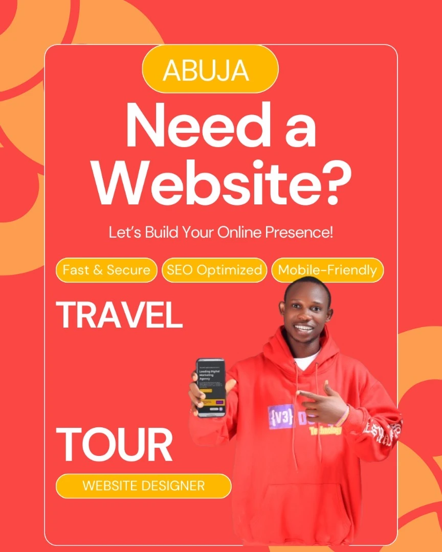 Travel & Tour Agency Website Designer in Abuja – Computer and Internet Services