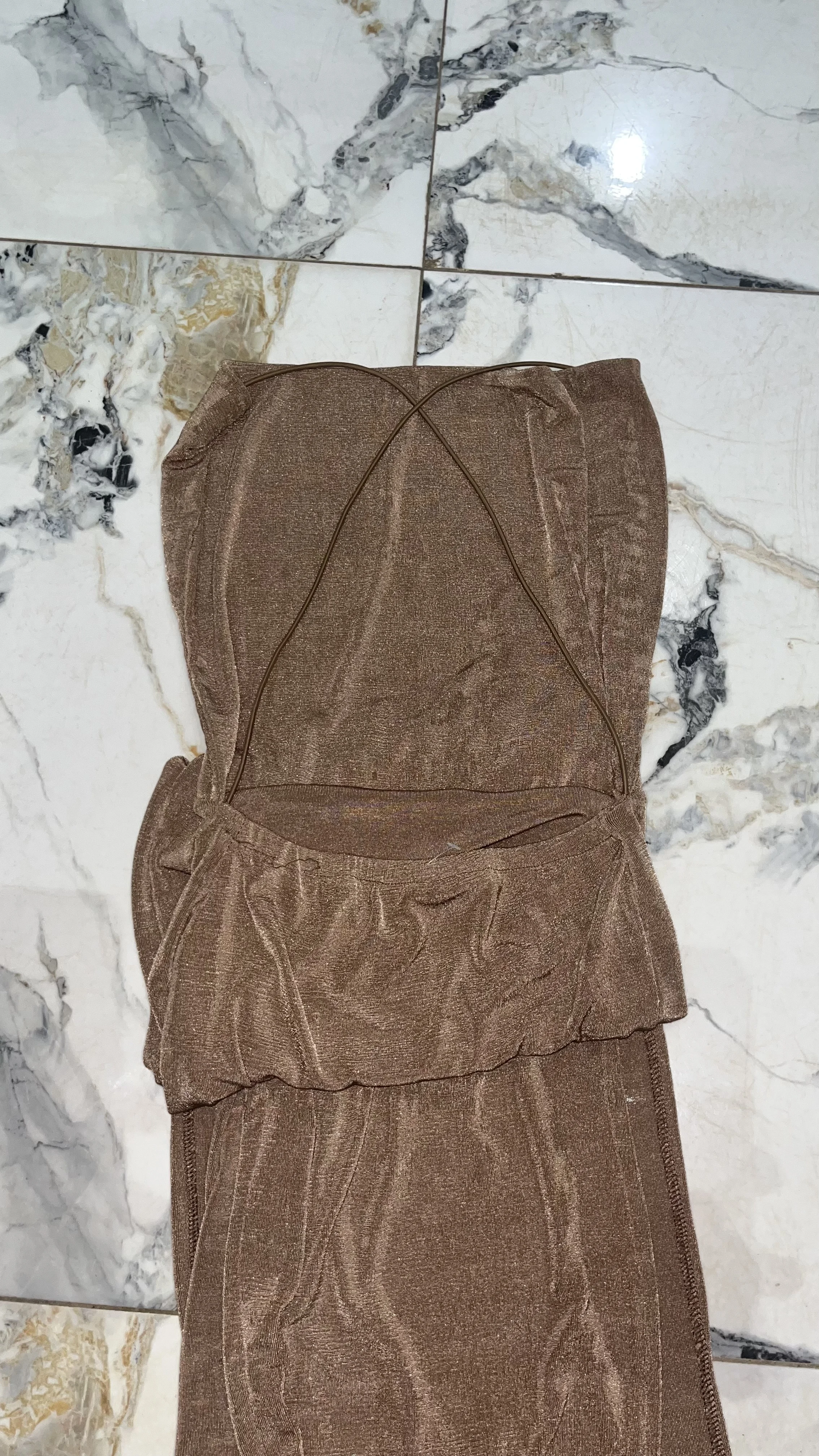 Clean Thrift Find! Nude Strapless Bodycon Dress  – Women's Clothing