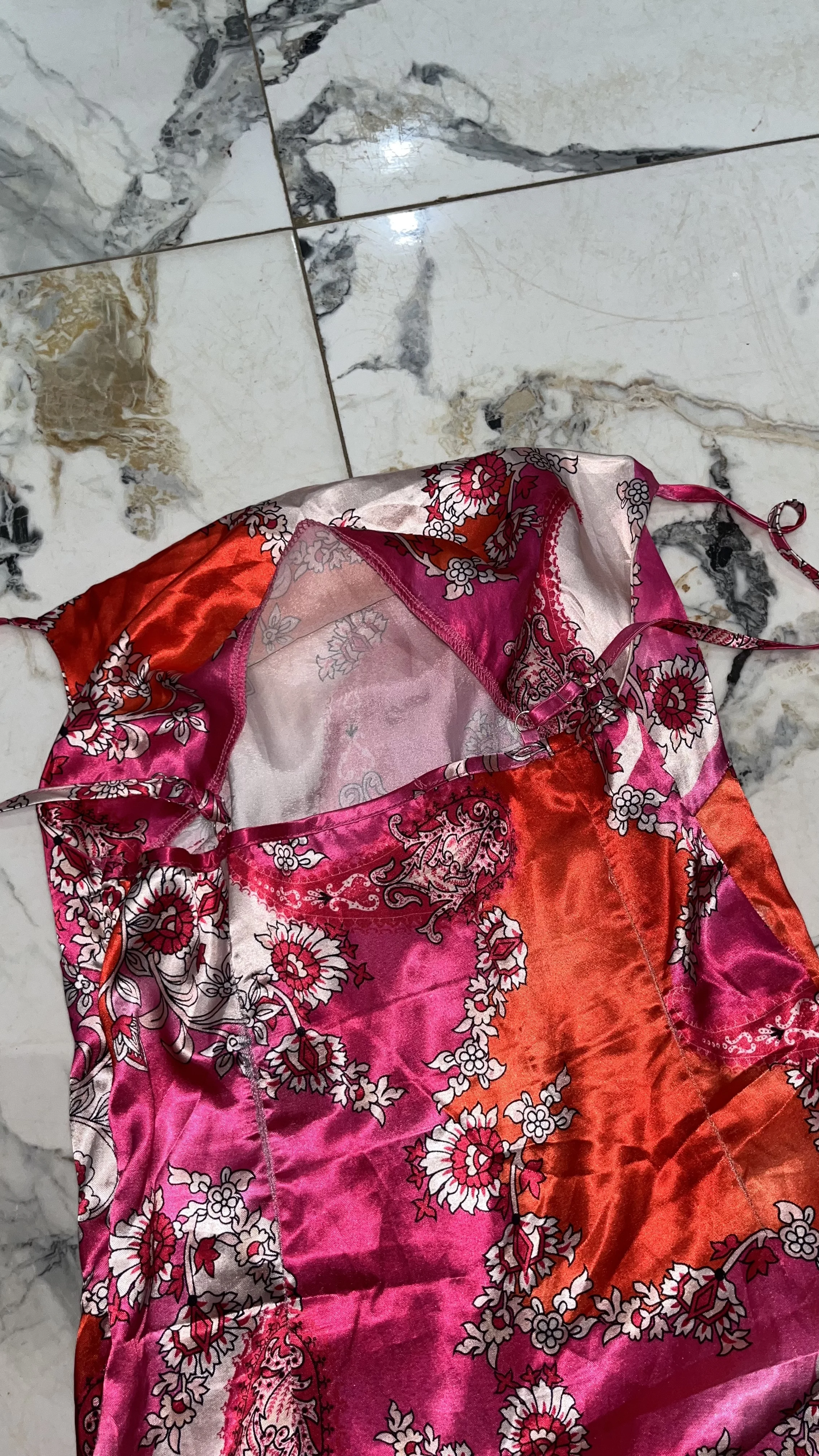 Affordable Sleeveless Satin Dress  – Women's Clothing