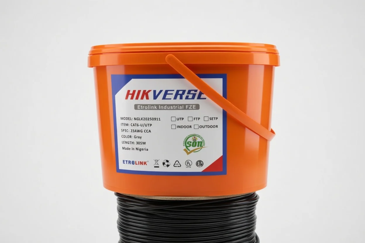 NW-CAT6 UTP-CCA Grey 305M Bucket HIKEVERSE – Security Systems and Smart Home