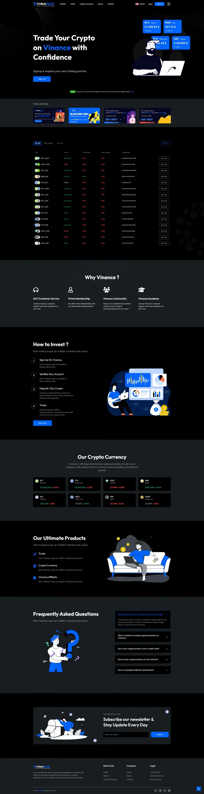Vinance – Digital Trading Platform – E-Readers