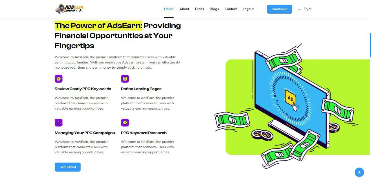AdsEarn – Ad Revenue Sharing & Investment Platform – E-Readers