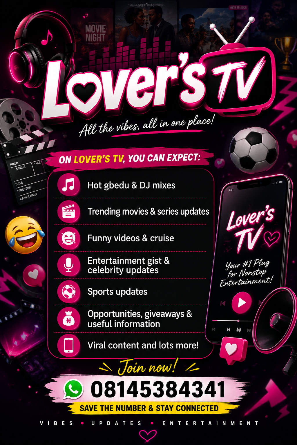 WhatsApp tv...home of entertainment  – Computer and Internet Services