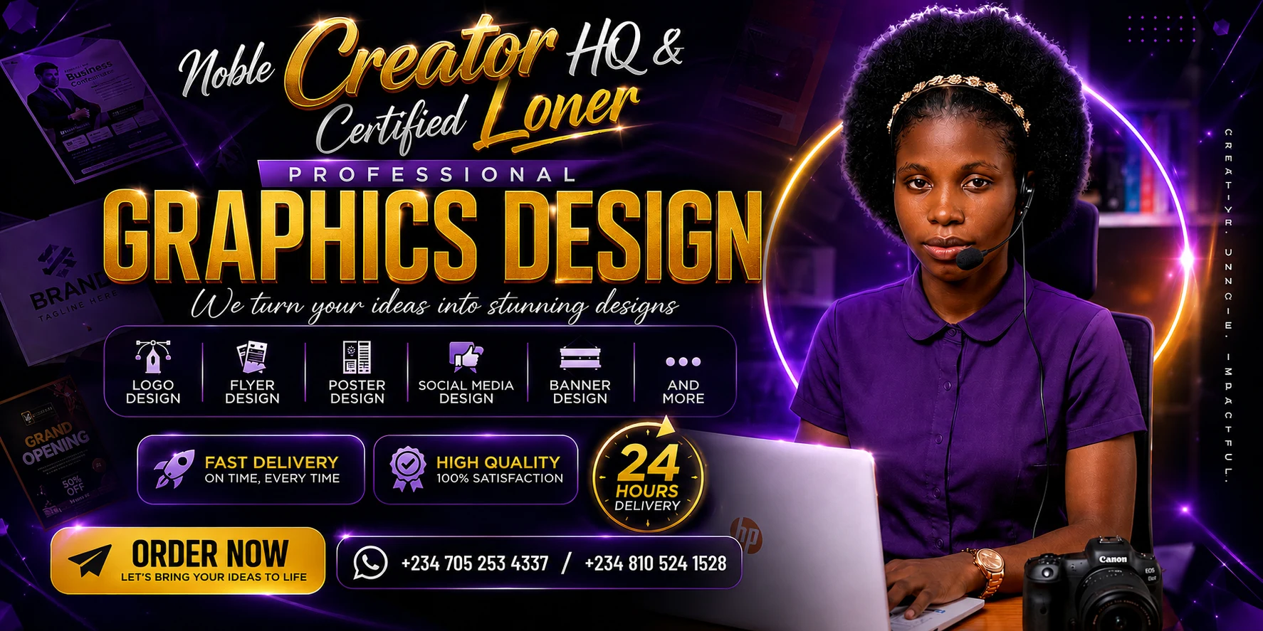 Graphics Designer and Photo Editor  – Other Services