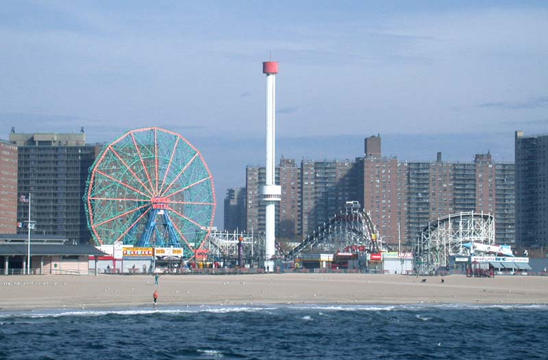 Coney Island Boardwalk Cyclone Wonder Wheel