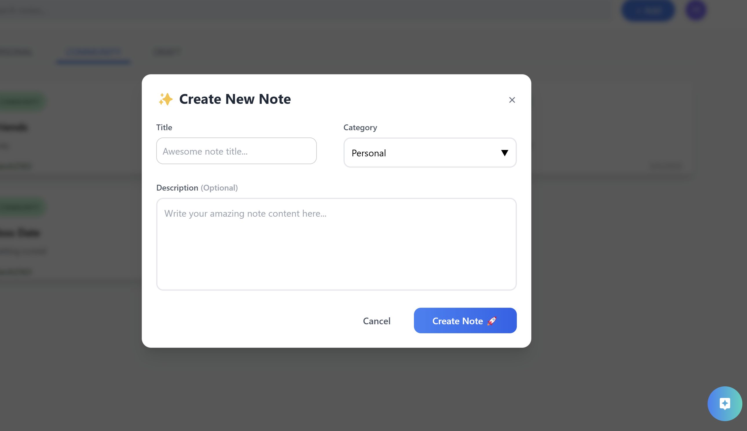 Create Note