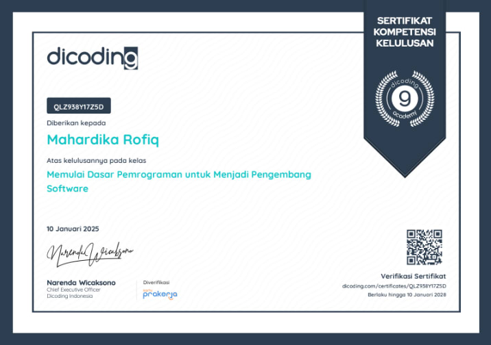 Database Certificate