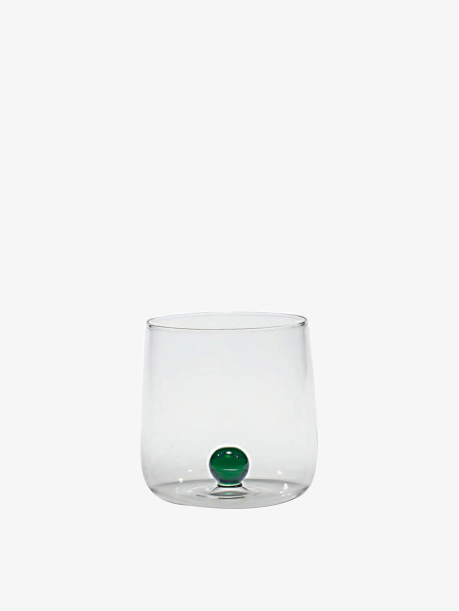 Set Of 6 Bilia Tumblers Green Marble White Almonds