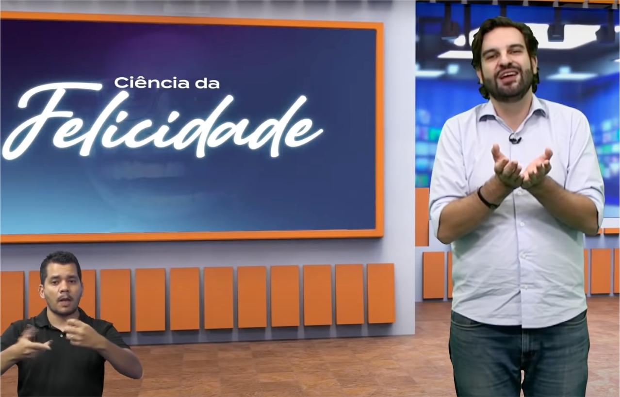 Gustava Arns na live do curso de Ciência da Felicidade