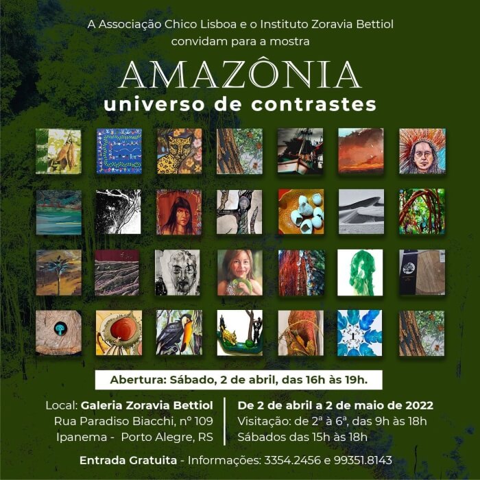 Cartaz divulgação exposição “Amazônia – Universo de Contrastes” 