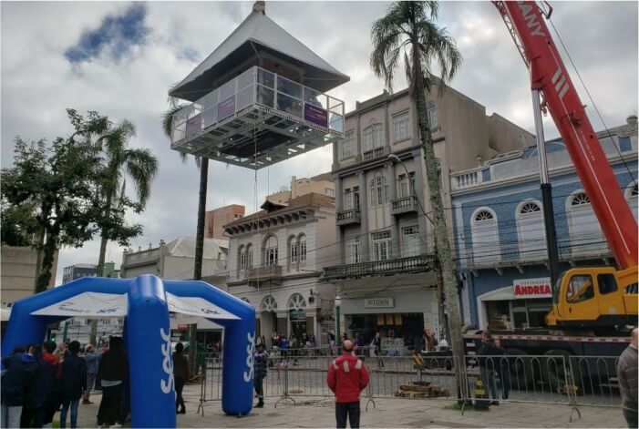 Desafio nas alturas na Praça Dante