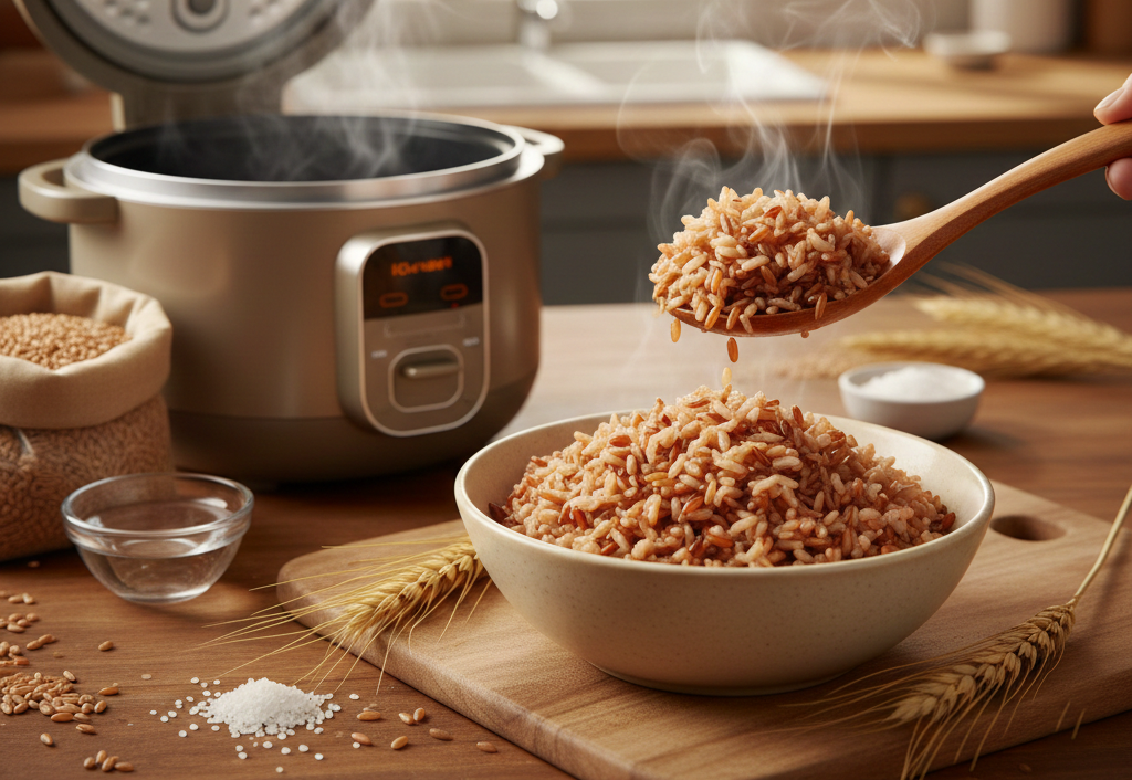 Bí quyết nấu cơm gạo lứt dẻo ngon, không bị khô cứng