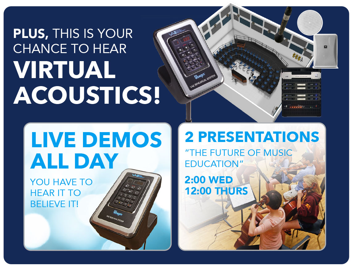 Plus, this is your chance to hear virtual acoustics | Live demos all day | 2 presentations
