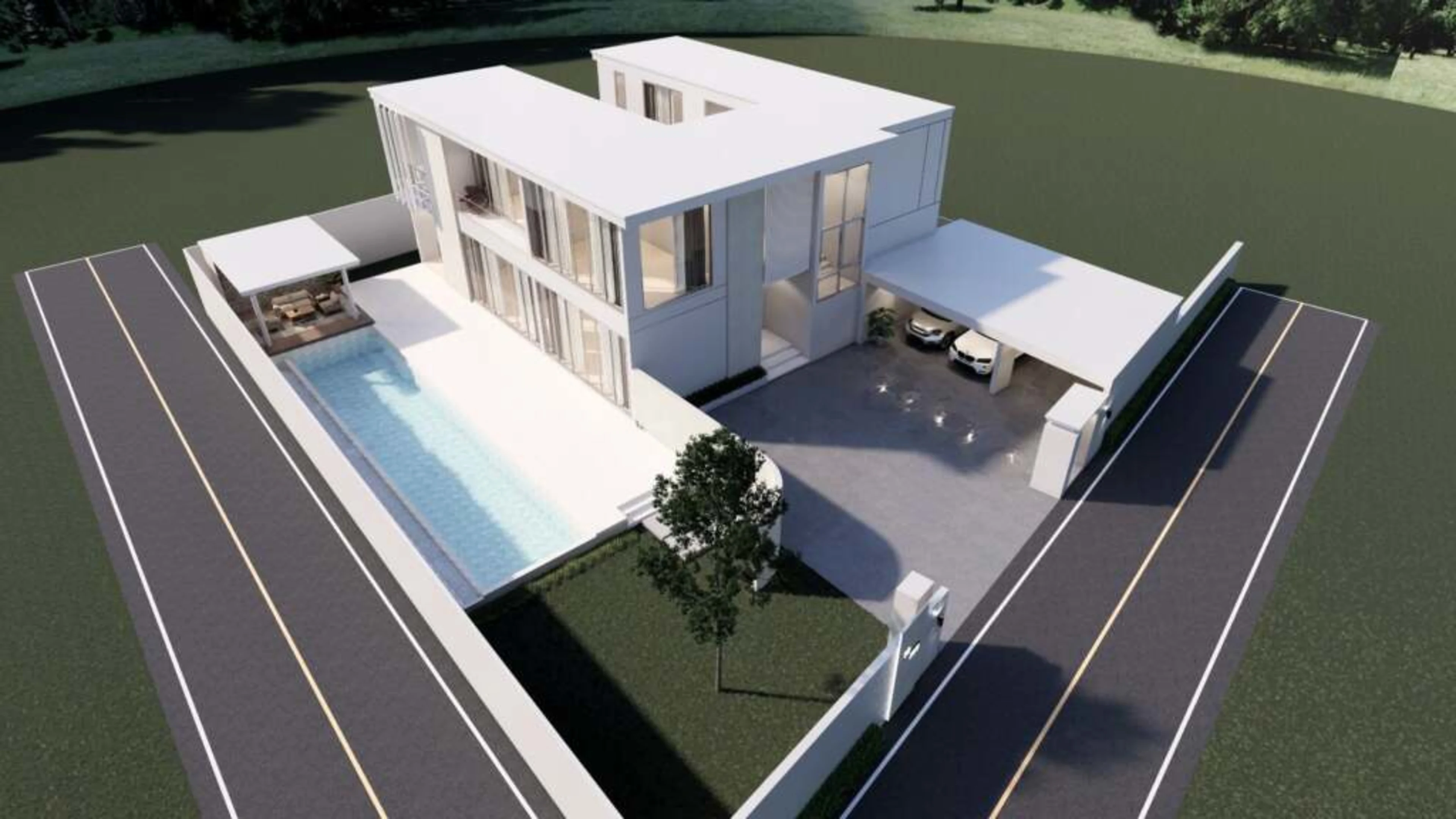 Ocean Hills — 5-Schlafzimmer-Modern-Luxus-Poolvilla, Thep Krasattri