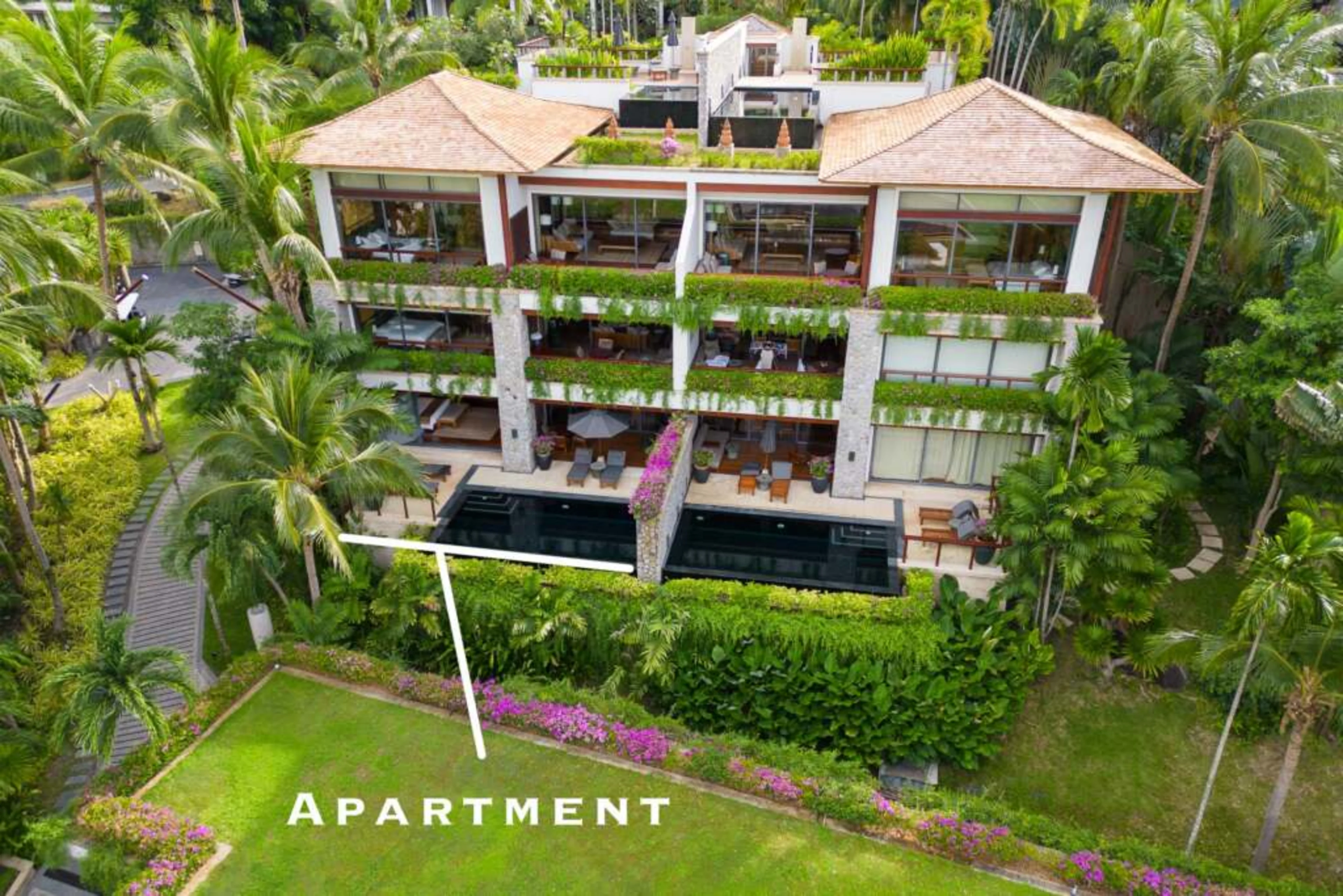 Andara Resort Residences: 3 Bedrooms Condominium in Kamala ## **Andara Three-Bedroom Pool Residence** **Exquisite Oceanview Living at Kamala Beach** ## **Key Information** - Stunning panoramic views of the ocean and bay
- Short stroll to Kamala Beach
- Secure leasehold ownership through BVI structure
- 3 bedrooms, 4 bathrooms
- 311 sqm of total built area
- Constructed in 2008
- Attractive rental program with impressive returns
- Fully furnished
- Private swimming pool
- Excellent potential — photo 5