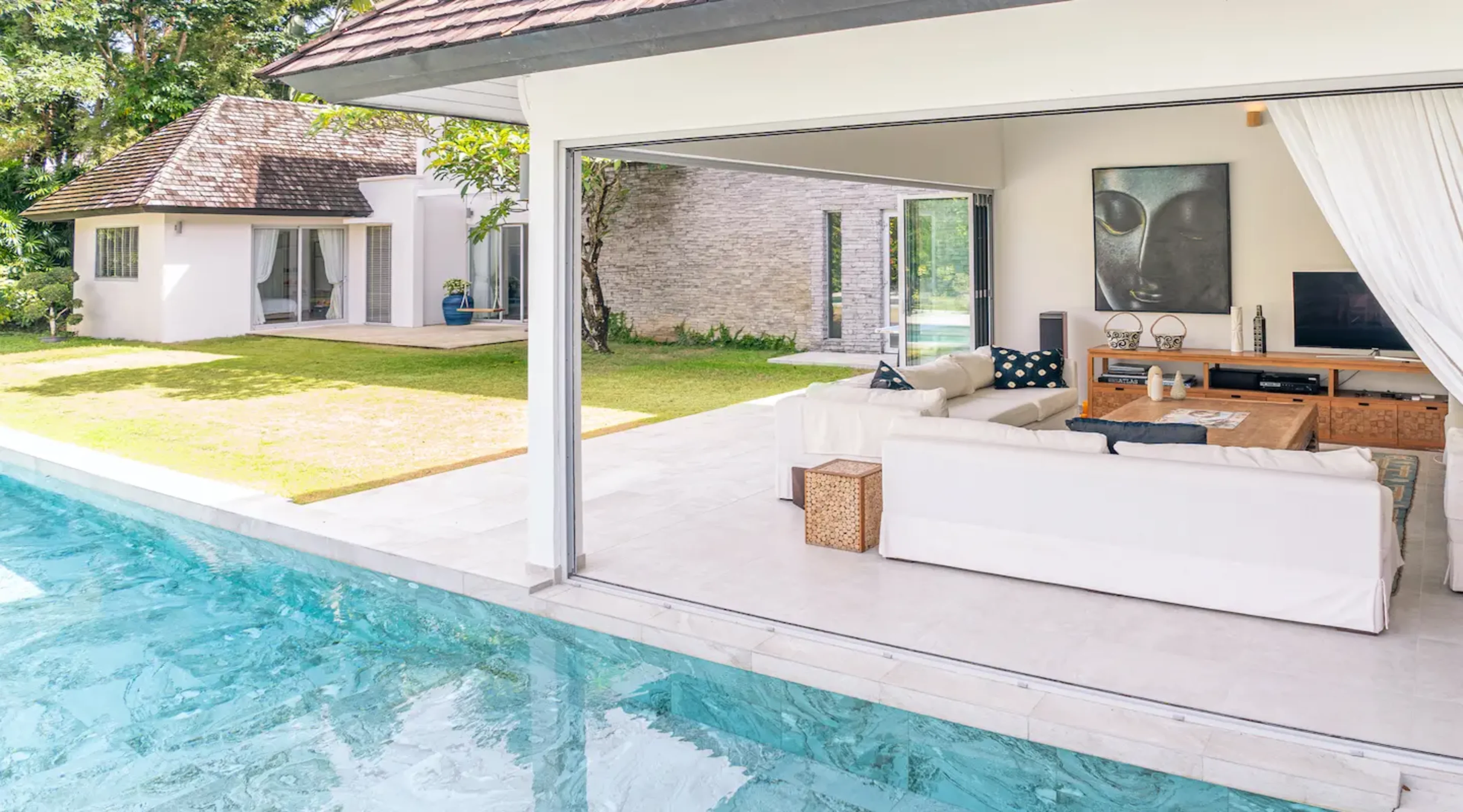 Private pool villa with garden near the beach